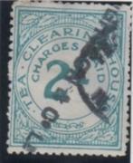 Gezocht: Tea Clearing House 2/- zegel UK, Ophalen of Verzenden, Gestempeld