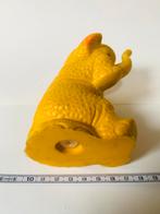Vintage Gele Olifant Speelgoed piepfiguur piepbeestje geel, Ophalen of Verzenden, Gebruikt
