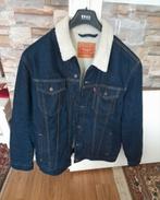 Levi's sherpa trucker jeans donkerblauw XXL, Ophalen, Zo goed als nieuw, Overige maten, Blauw