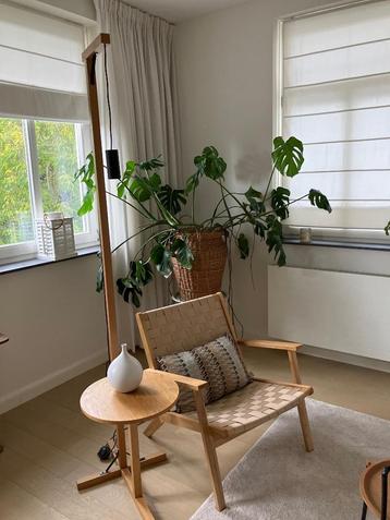 2 x bijzettafel licht eiken Boho japandi met lamp beschikbaar voor biedingen