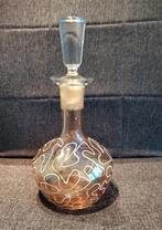 Vintage karaf luster glazen amberkleurig, Verzenden