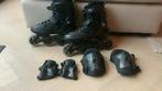 Skeelers met knie en polsbescherming, Sport en Fitness, Skeelers, Overige merken, Ophalen of Verzenden, Zo goed als nieuw, Inline skates 4 wielen