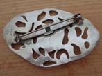 antiek zilveren broche met roos [227], Sieraden, Tassen en Uiterlijk, Broches, 4 tot 7 cm, Verzenden, Zo goed als nieuw, Zilver