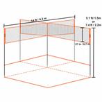 4-Way Volleybal Net 14X14 Ft, Sport en Fitness, Volleybal, Verzenden, Nieuw, Overige typen