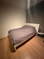 IKEA bed met lattenbodem en matras, Gebruikt, Wit, Tweepersoons, 200 cm