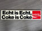 Coca Cola Reclame Bord Vintage Hout Echt is Echt Coke is Cok, Ophalen of Verzenden, Reclamebord