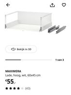 Ikea Maximera lade 60x45 - Hoog model, Ophalen, Wit, 50 tot 100 cm, Zo goed als nieuw