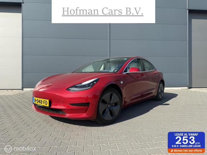 Tesla Model 3 Standard range RWD Plus Wit Leder 60 kWh Inclu, Auto's, Tesla, Bedrijf, Te koop, Model 3, ABS, Adaptive Cruise Control