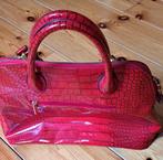 Originele rode kunststof  "laktas" met snakeprint, Sieraden, Tassen en Uiterlijk, Tassen | Damestassen, Ophalen of Verzenden, Zo goed als nieuw