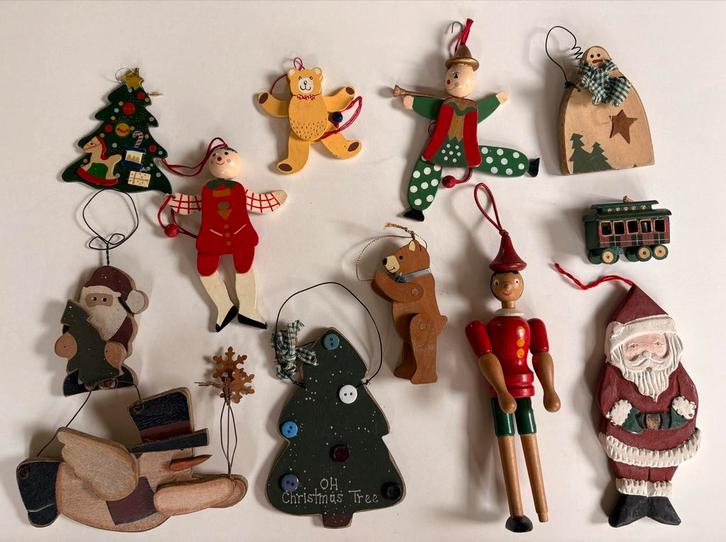 Houten kerst figuurtjes uit mijn eigen collectie, Diversen, Kerst, Ophalen of Verzenden