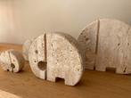 Fratelli Mannelli travertine set olifanten  - Vintage Design, Ophalen of Verzenden