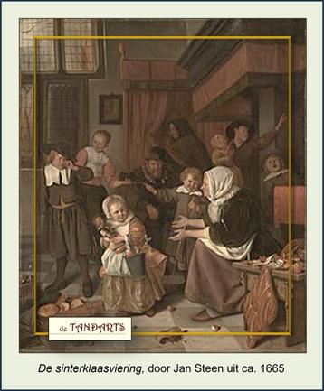 De sinterklaasviering, door Jan Steen uit ca. 1665  beschikbaar voor biedingen