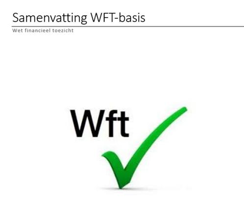 Samenvatting WFT-basis 2025, Boeken, Studieboeken en Cursussen, Nieuw, Niet van toepassing, Beta, Ophalen of Verzenden