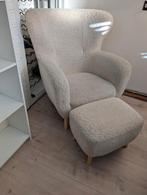Witte teddy stof stoel, Huis en Inrichting, Fauteuils, Ophalen, Gebruikt, Stof