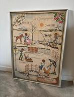 4 Seizoenen wanddecoratie – vintage kunstset, Ophalen of Verzenden, Zo goed als nieuw, Schilderij, Minder dan 50 cm