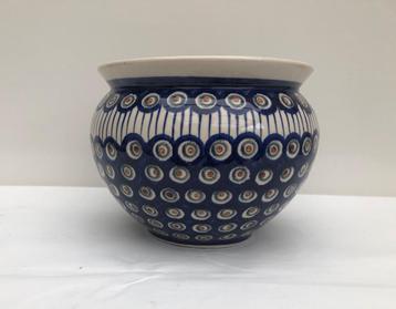 Bolesławiec grote bloempot - handmade Polen beschikbaar voor biedingen