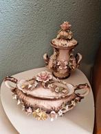 Italiaanse Capodimonte vintage porseleinen set, Antiek en Kunst, Ophalen of Verzenden