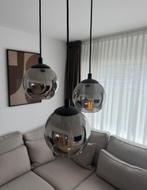 Hanglamp  met 3 Rookglas Bollen, Huis en Inrichting, Lampen | Hanglampen, Ophalen, Zo goed als nieuw, 75 cm of meer