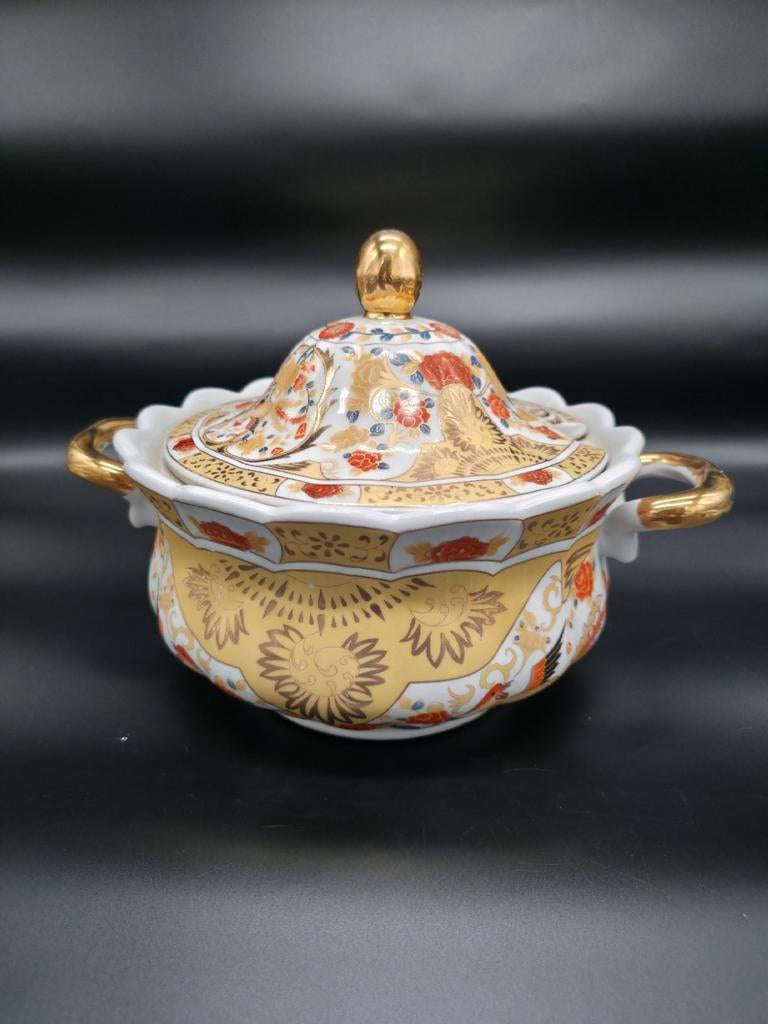 Prachtige Imari Soepkom met Deksel, Ophalen of Verzenden