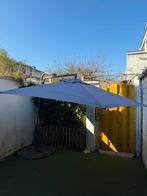 ZweefParasol 2.7 m grijs inclusief 4 tegels, Tuin en Terras, Parasols, Ophalen, Gebruikt, Zweefparasol