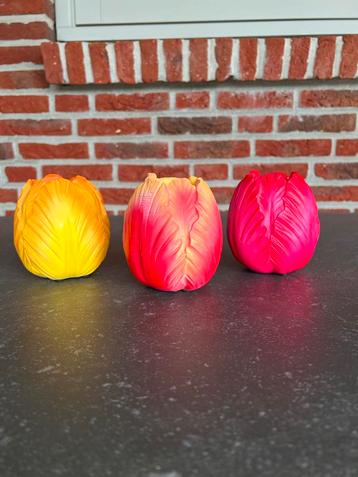 Set van 3 Tulp Vaasjes/Kandelaars beschikbaar voor biedingen