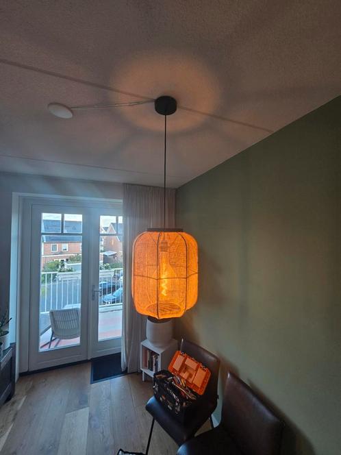 Stijlvolle Eettafellamp, Huis en Inrichting, Lampen | Hanglampen, Zo goed als nieuw, Minder dan 50 cm, Metaal, Stof, Ophalen