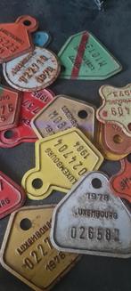 15 vintage fiets belasting plaatjes jaren 1967 tot 1985, Ophalen of Verzenden, Gebruikt, Overige typen