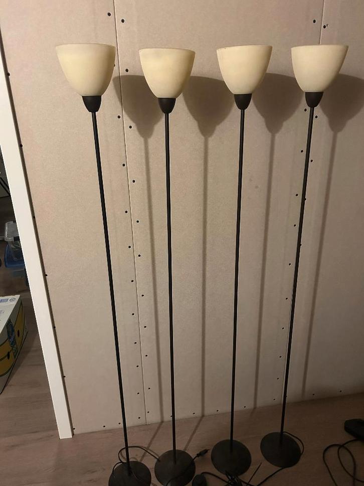 Staande lampen 6x, Huis en Inrichting, Lampen | Vloerlampen, Gebruikt, 150 tot 200 cm, Metaal, Ophalen