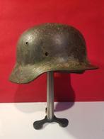 m40 duitse battle damaged helmet helm stahlhelm ww2 wo2, Duitsland, Ophalen of Verzenden, Helm of Baret, Landmacht
