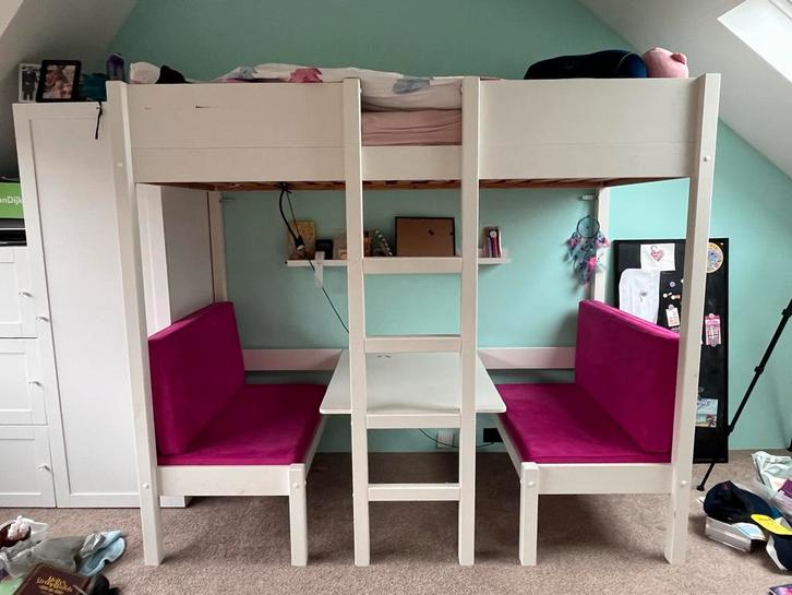Stapelbed/Hoogslaper met matras - ombouwbaar!, Huis en Inrichting, Slaapkamer | Stapelbedden en Hoogslapers, Gebruikt, Stapelbed