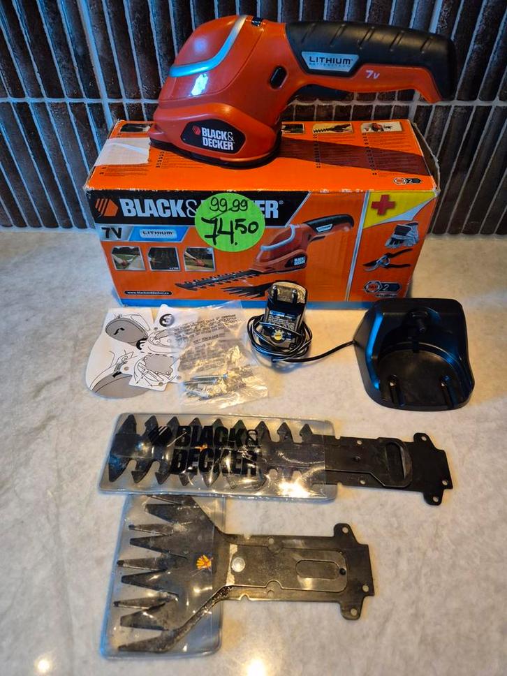 Black & Decker Accu Heggenschaar, Tuin en Terras, Heggenscharen, Gebruikt, Elektrisch, Ophalen of Verzenden