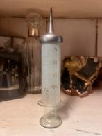 Oude veehouder glas glazen spuit koe dierenarts boerderij, Ophalen of Verzenden