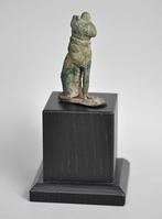 Authentiek Bronzen Bastet Beeldje - Oud-Egyptische Votief, Ophalen of Verzenden