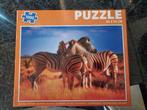 Puzzel met zebra's, Ophalen of Verzenden, 500 t/m 1500 stukjes, Zo goed als nieuw, Legpuzzel