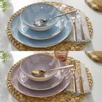 Nieuw Compleet servies 36 delig Roze + Blauw 12 personen, Ophalen, Nieuw, Overige stijlen, Aardewerk