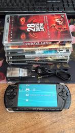 Psp 3004 + spellen, Spelcomputers en Games, Spelcomputers | Sony PSP, Gebruikt, Ophalen of Verzenden, Zwart, Met games