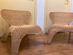Vintage rotan fauteuils (nog 1 stoel beschikbaar) Ikea, Ophalen of Verzenden, Zo goed als nieuw, Bruin, Twee