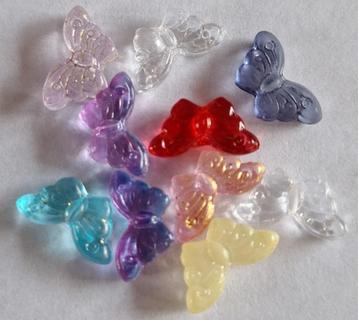 Kristal glas vlinder kralen met ab glans 15x10 mm beschikbaar voor biedingen