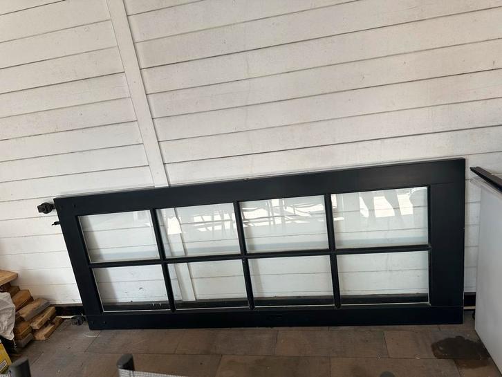 Industriële schuifdeur met glas en compleet beslag, Doe-het-zelf en Verbouw, Deuren en Horren, Gebruikt, Binnendeur, 215 cm of meer