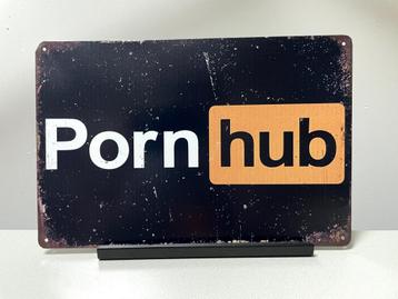 Pornhub metalen reclamebord (Old look) beschikbaar voor biedingen