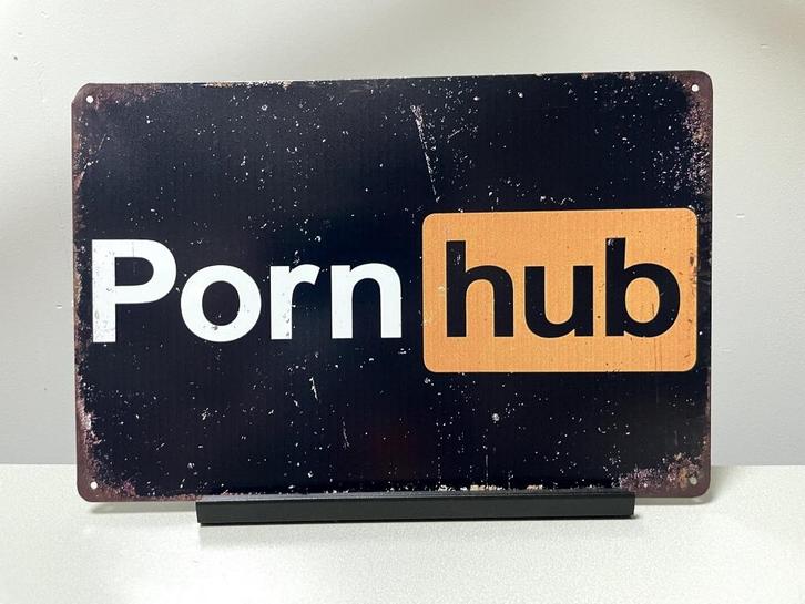 Pornhub metalen reclamebord (Old look), Verzamelen, Merken en Reclamevoorwerpen, Nieuw, Reclamebord, Ophalen of Verzenden