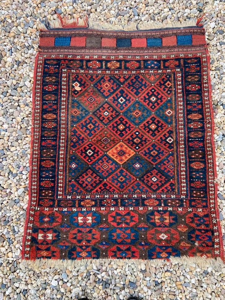 Perzisch of oosters wandkleed warme kleuren, Antiek en Kunst, Antiek | Kleden en Textiel, Ophalen of Verzenden