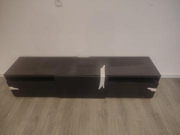 IKEA Besta wandmeubel – zwart met kleppen en lades - afbeelding 3