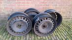 Vier stalen velgen met wielmoeren, Ophalen, Gebruikt