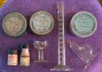 Antieke apothekersdoosjes & glaswerk ca. 1930-40, Antiek en Kunst, Curiosa en Brocante, Ophalen
