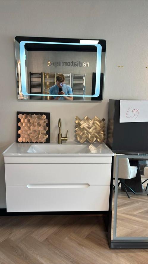 Badkamermeubel complete spiegel Showroom model, Huis en Inrichting, Badkamer | Badkamermeubels, Nieuw, Minder dan 100 cm, 25 tot 50 cm