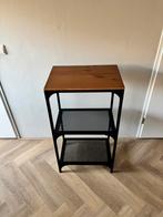 IKEA Stellingkast zwart staal met grenen blad, Huis en Inrichting, Ophalen, Gebruikt