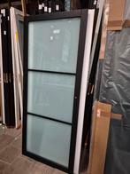 83x201,5cm Binnendeur opdek L Staallook zwart mat glas SL3, Ophalen, 80 tot 100 cm, ., Glas