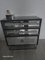 Mooie Antraciet grijs zilver kleurig ladekast 83x90, Ophalen, 50 tot 100 cm, Zo goed als nieuw, Minder dan 100 cm