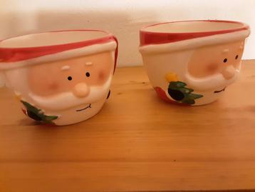 Kerstservies 10 kommen, schaaltjes, kerstman, kerst beschikbaar voor biedingen